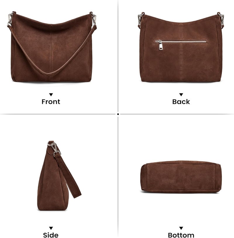befen Genuine Leather Hobo Bags Purses for Women, Women's Shoulder bag Handbags Crossbody Bag with 2 Shoulder Straps - Image 5
